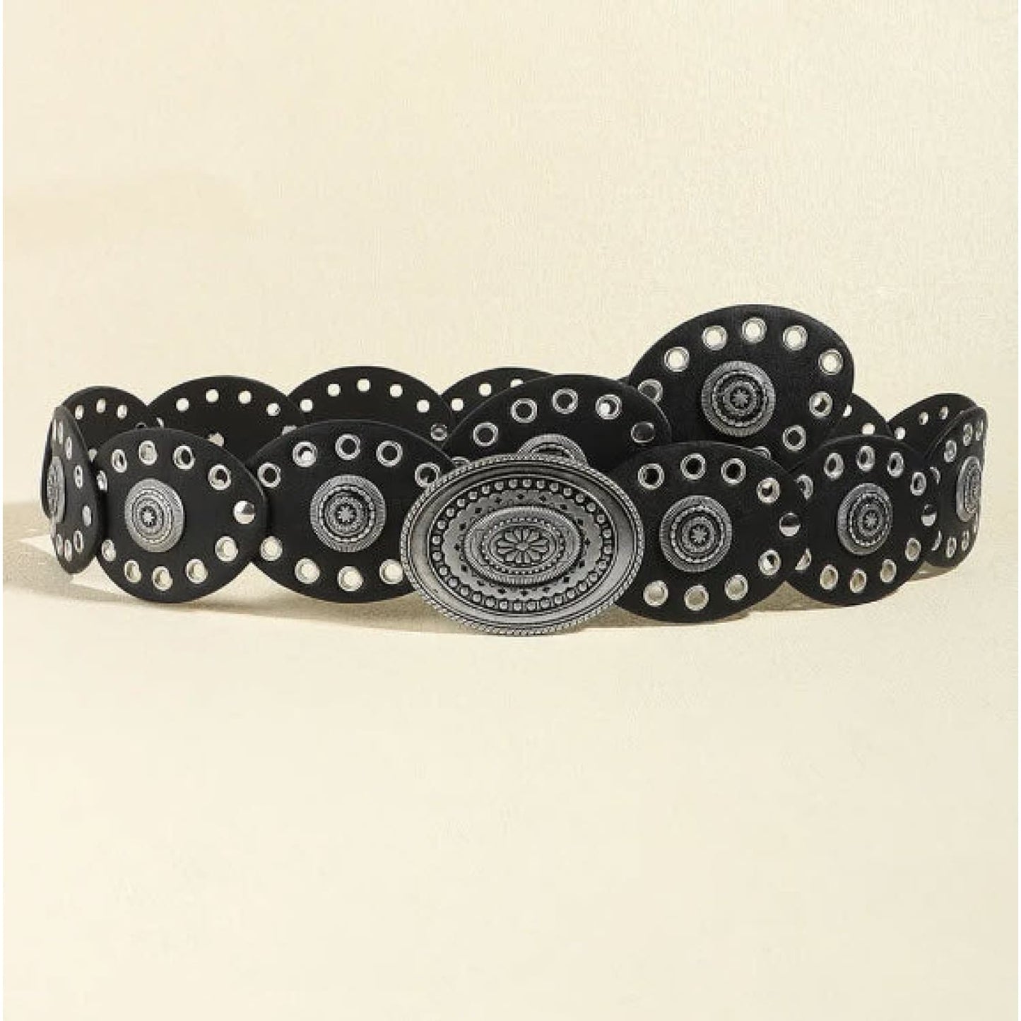 Black Oval Belt - Accessories