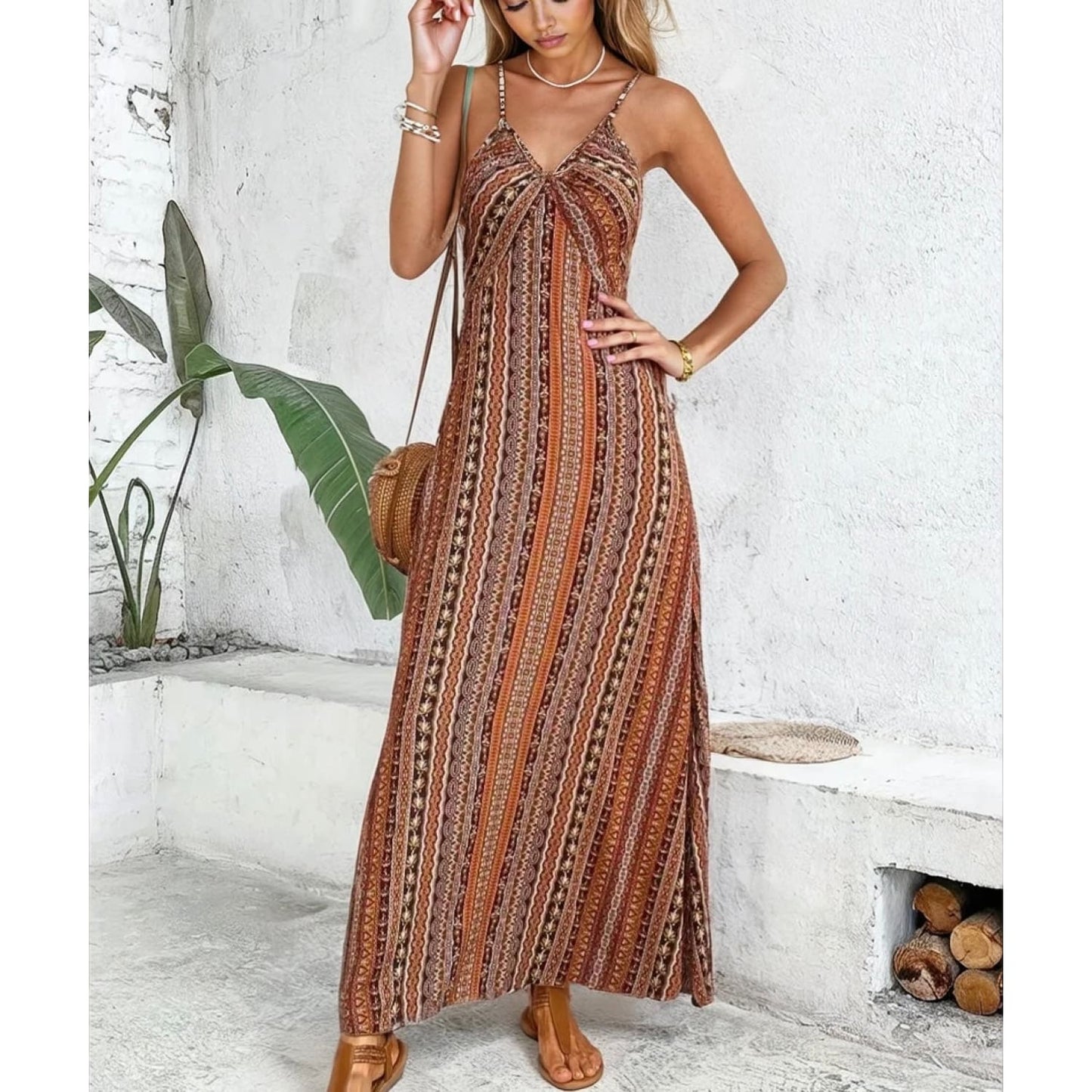 Bohemian Maxi Dress - DRESSES