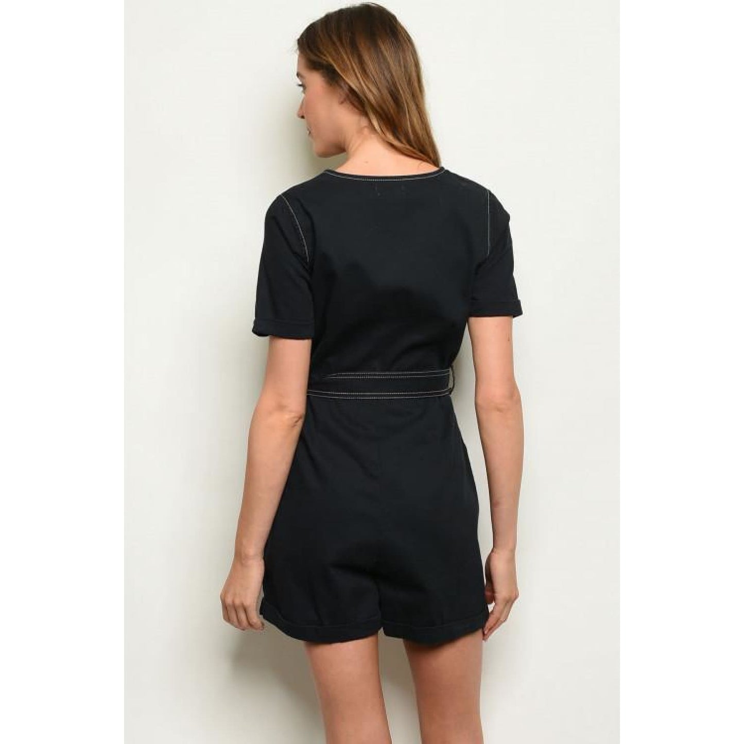 Belted Navy Romper - Best YOU by HTS