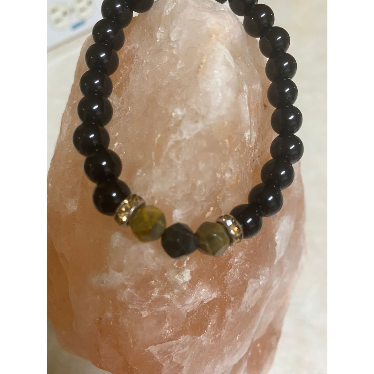 Black beaded bracelet
