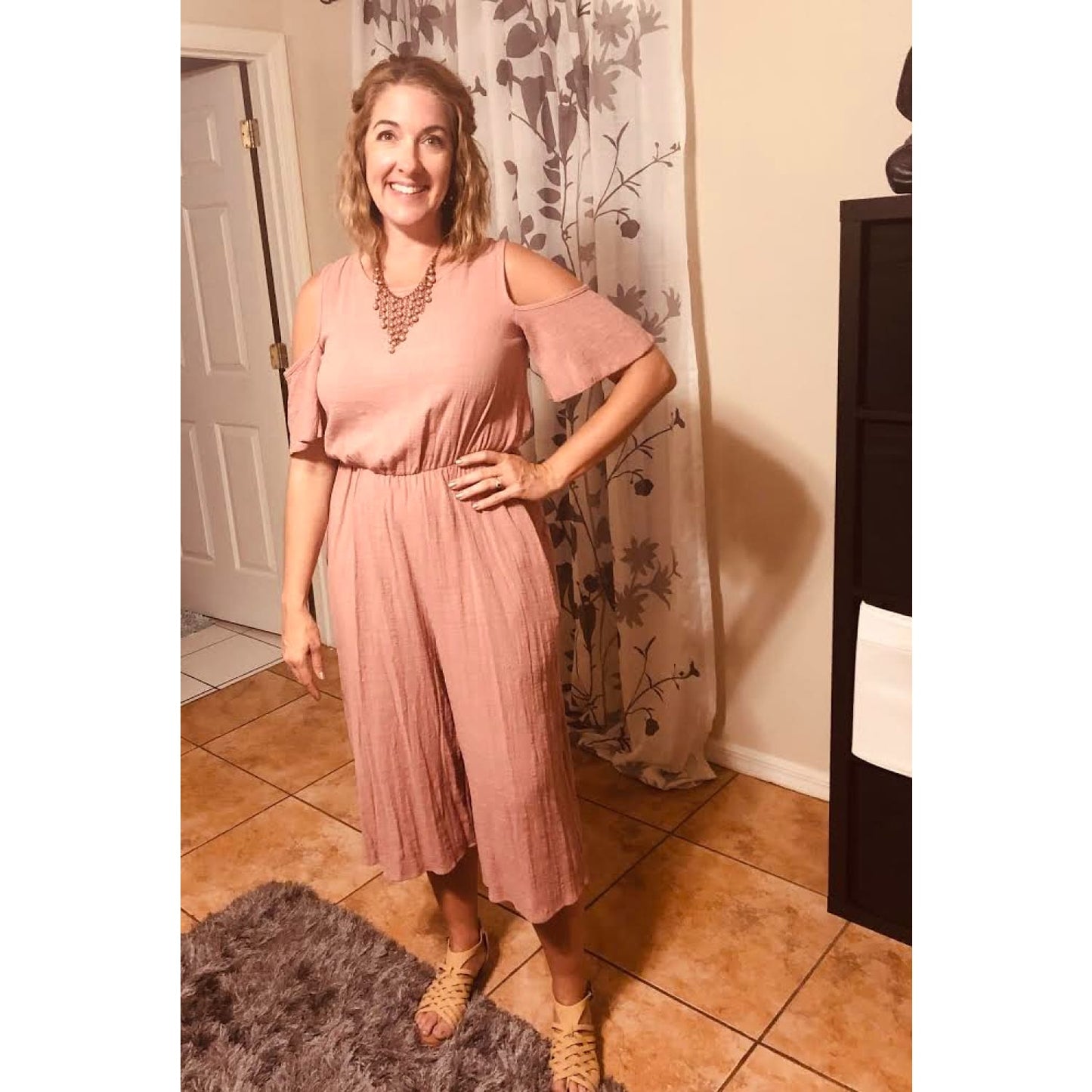 Cold Shoulder Culotte Jumpsuit - Best YOU by HTS