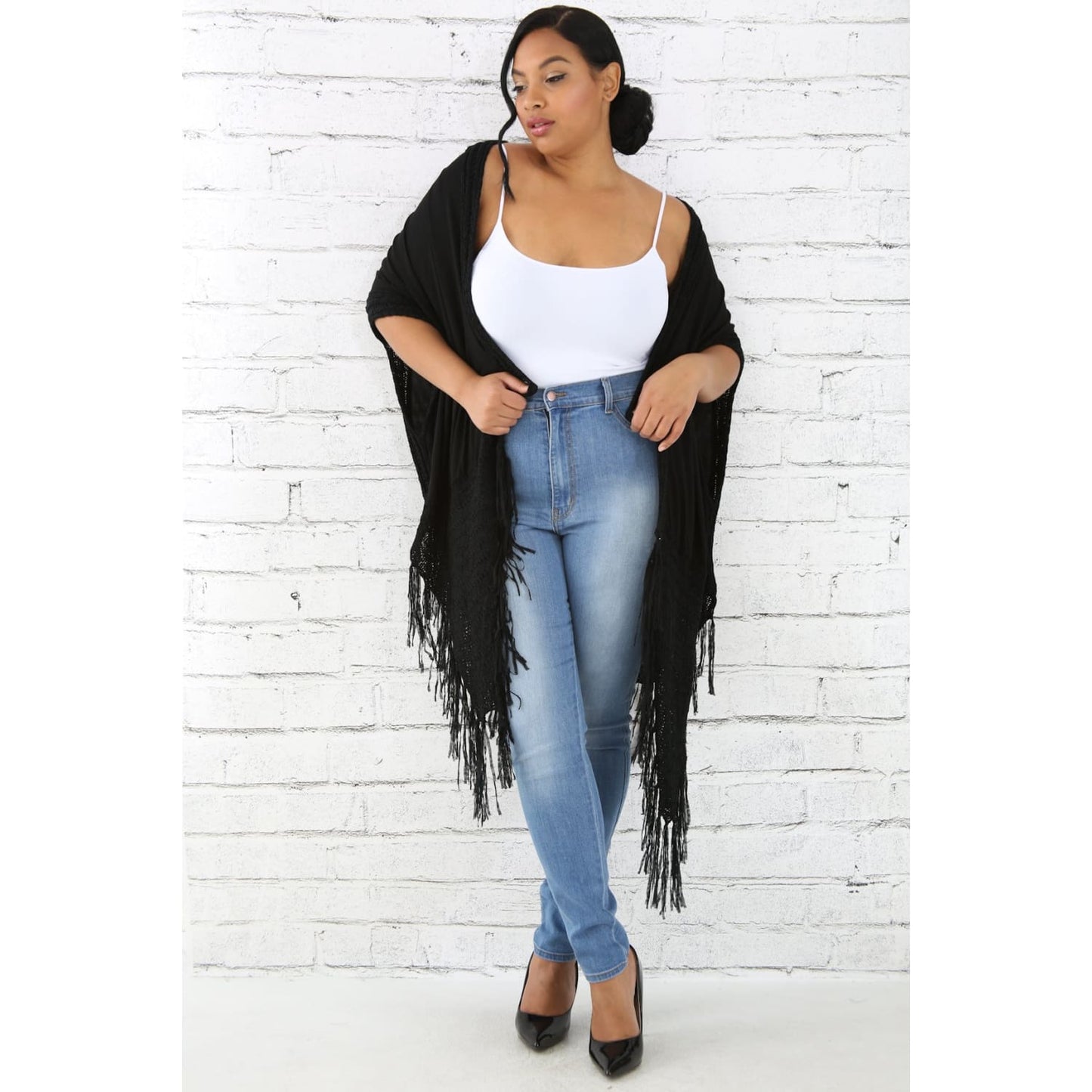 Crochet Trim Kimono - Accessories