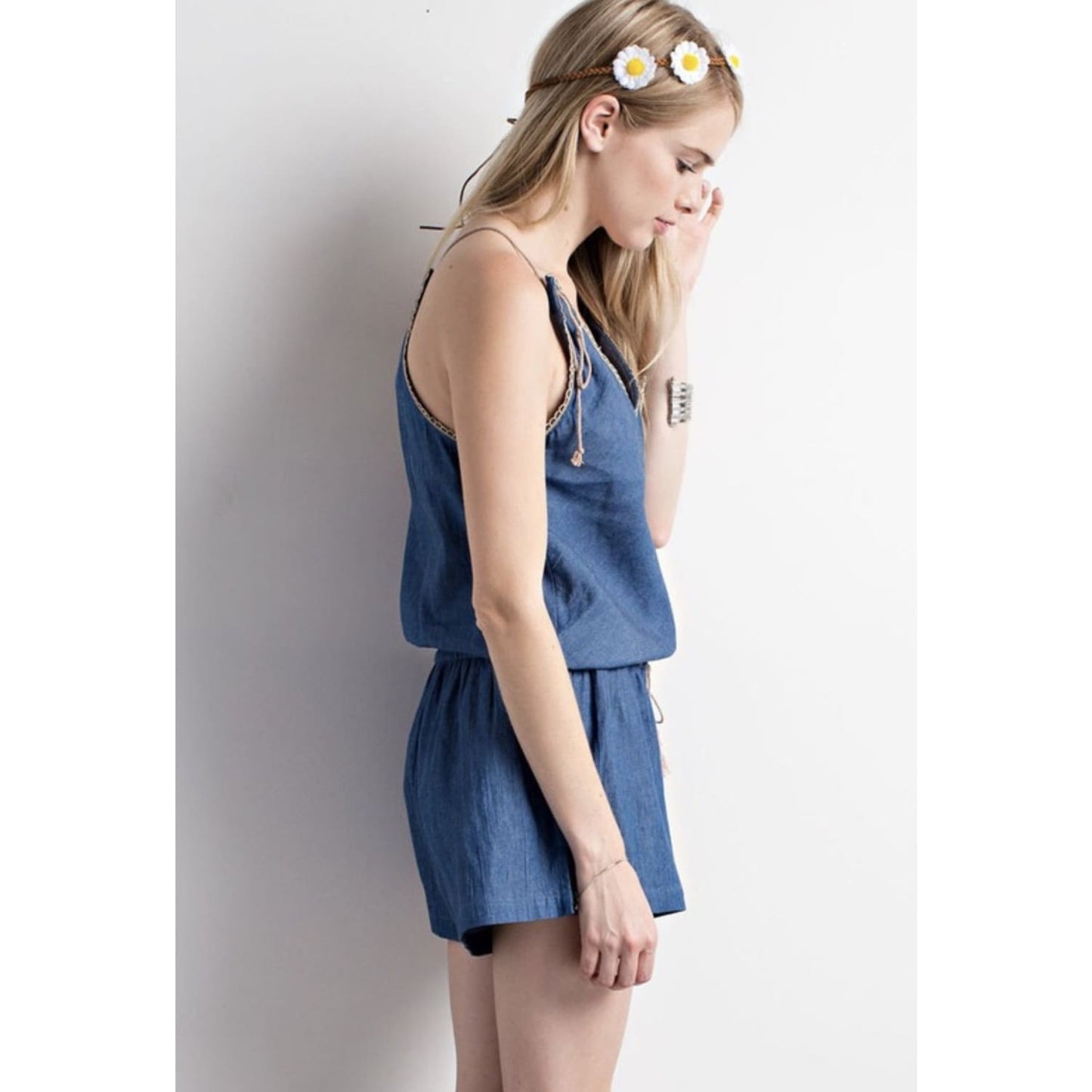 Denim Romper with Tassel - Best YOU by HTS
