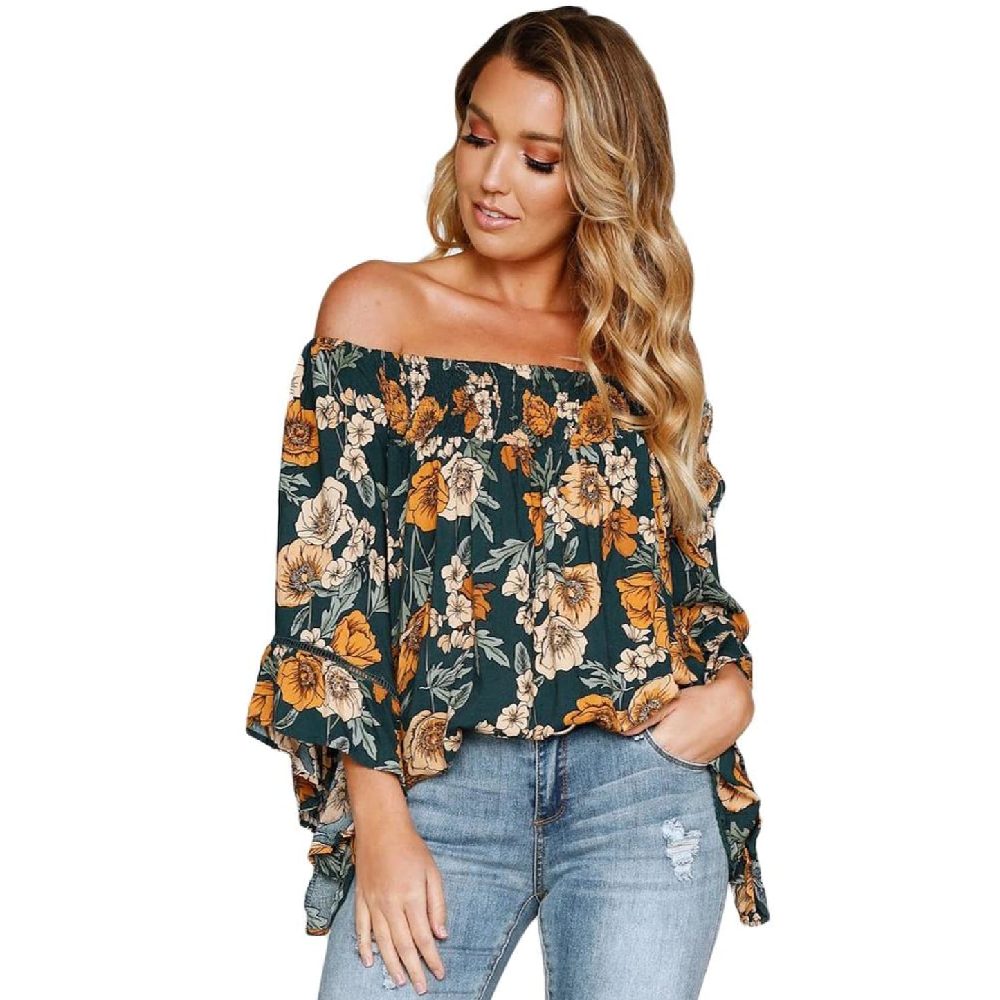 Floral Cold Shoulder Top - Best YOU by HTS