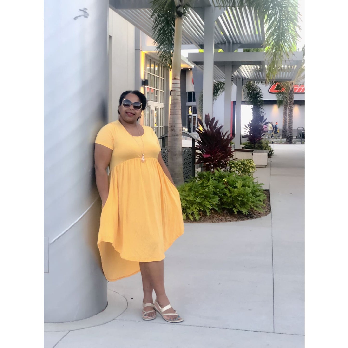 Golden Yellow Casual Swing Dress - Best YOU by HTS