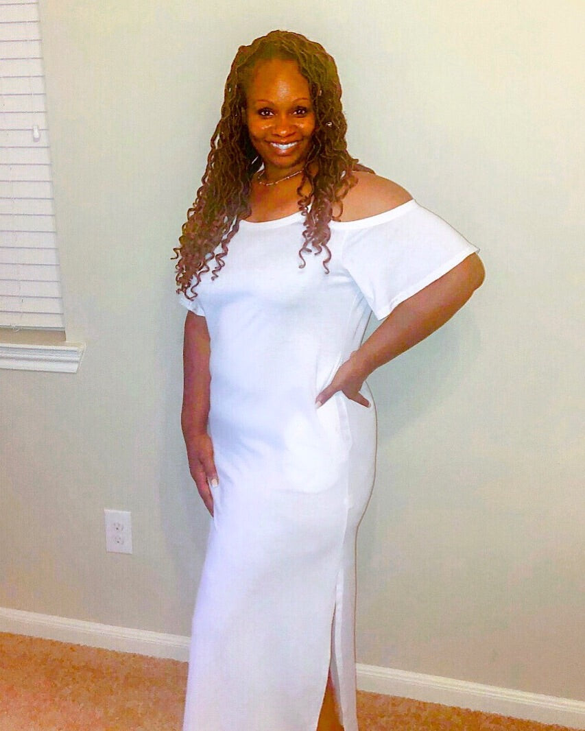 White Sassy Open Shoulder Maxi Dress - Best YOU by HTS