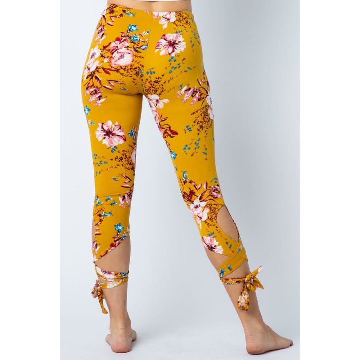 Mustard Ballerina Tie Leggings - Best YOU by HTS