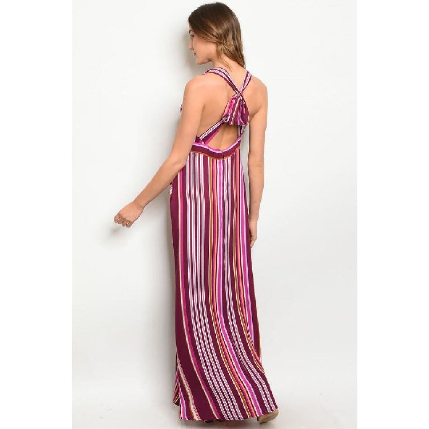 Plum and Lavender Maxi Dress - DRESSES