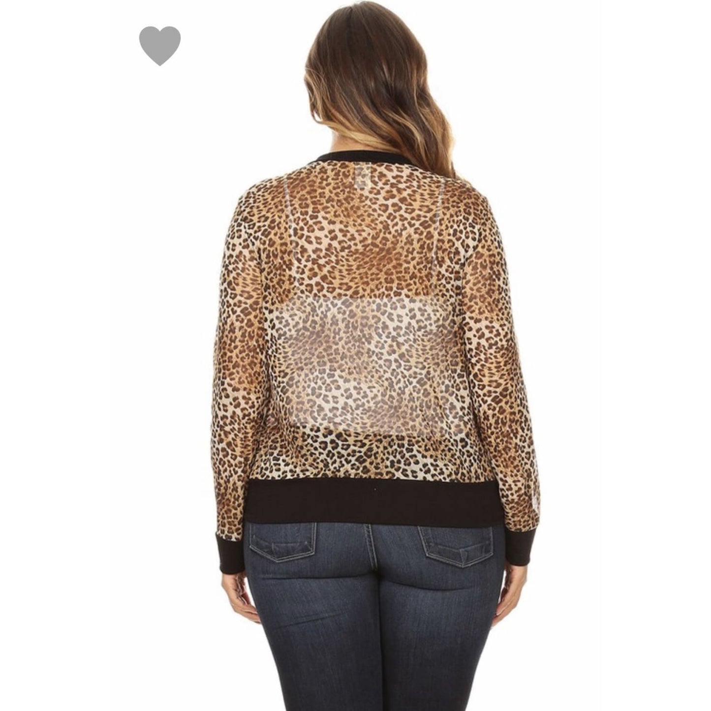 Sheer Mesh Cheetah Jacket