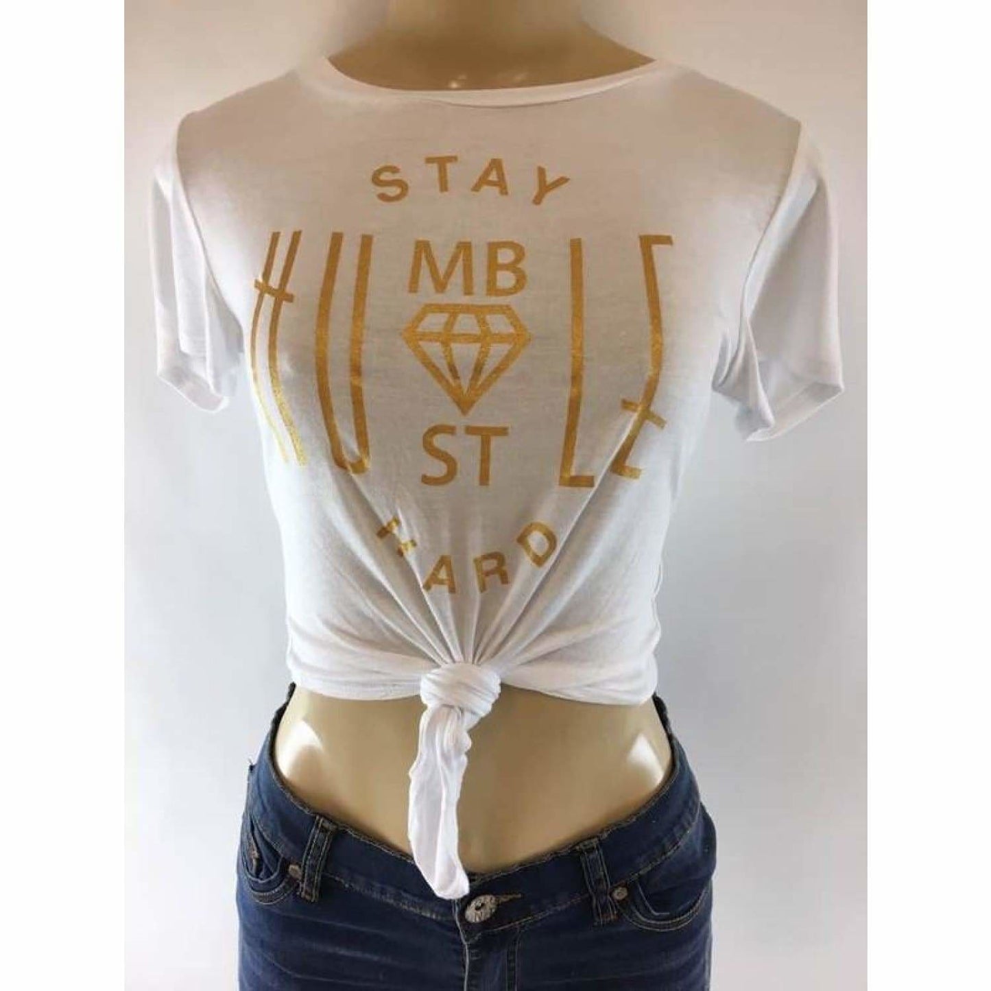 Stay Humble Hustle Hard Plus Crop Top - Best YOU by HTS