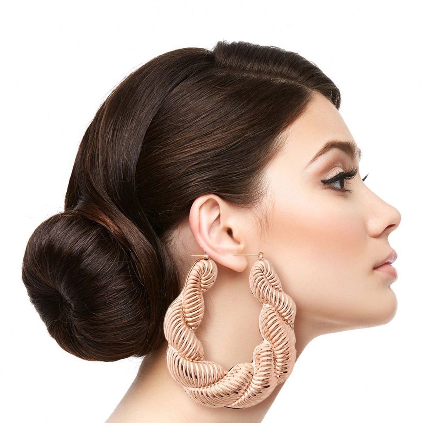Twisted Hoop Earrings - Accessories