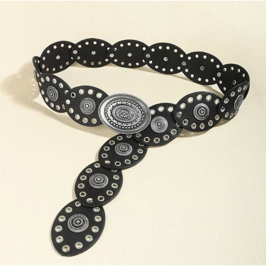 Black Oval Belt - Accessories