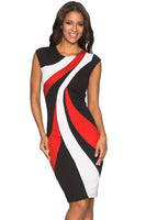 Colorblock Geometric Pattern Tube Dress - Best YOU by HTS
