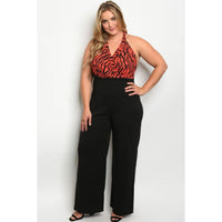 Animal Print Plus Jumpsuit - OUTFITS