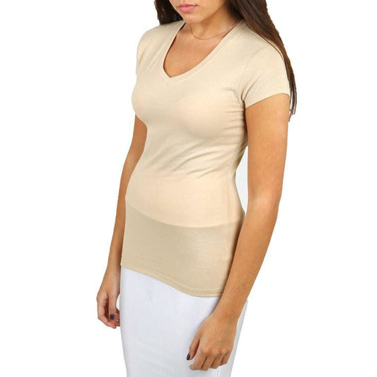Beige Curvaceous Plus Size Tee Top - Best YOU by HTS