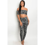 Black and Gray Animal Print Set - OUTFITS