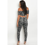 Black and Gray Animal Print Set - OUTFITS
