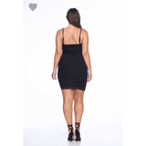 Black Cami Plus Size Dress - DRESSES