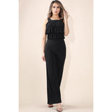Black Layered Ruffle Jumpsuit - Best YOU by HTS
