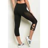 Black Mesh Leggings - Leggings
