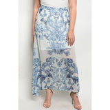 Blue and White Plus Butterfly Skirt - Best YOU by HTS