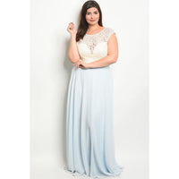 Blue Ivory Plus Maxi Dress - Best YOU by HTS