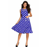 Blue Polka Dot Dress with Cut Outs - Best YOU by HTS