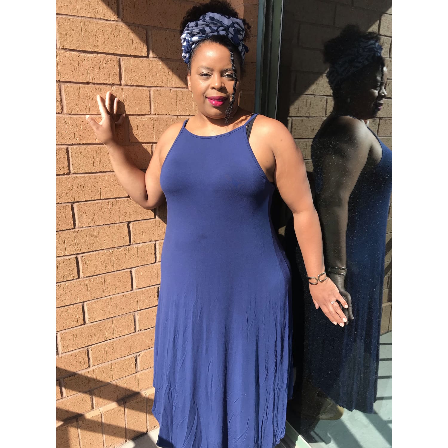 Blue Sexy Asymmetric Maxi Dress - Best YOU by HTS