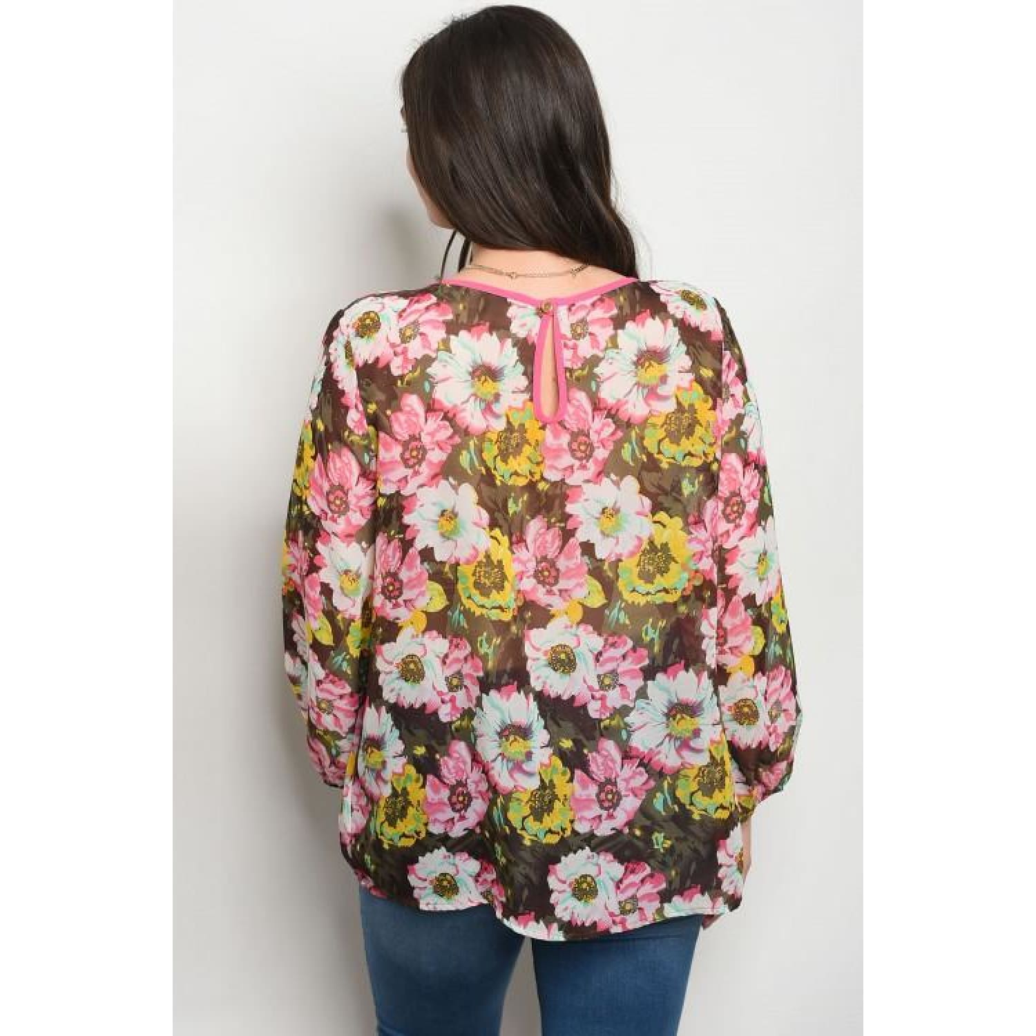 Brown Floral Plus Top - Best YOU by HTS