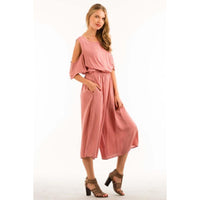 Cold Shoulder Culotte Jumpsuit - Best YOU by HTS