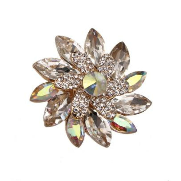 Color Glow Flower Fashion Ring - Accessories