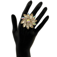 Color Glow Flower Fashion Ring - Accessories