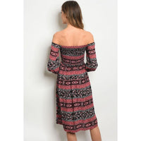 Coral White Black Print Dress - Best YOU by HTS