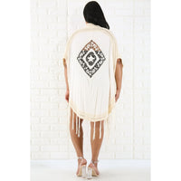 Crochet Trim Kimono - Accessories
