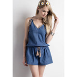 Denim Romper with Tassel - Best YOU by HTS