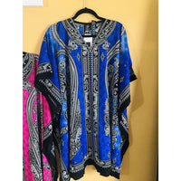 Ethnic Caftan Top - Blue/Black - TOPS
