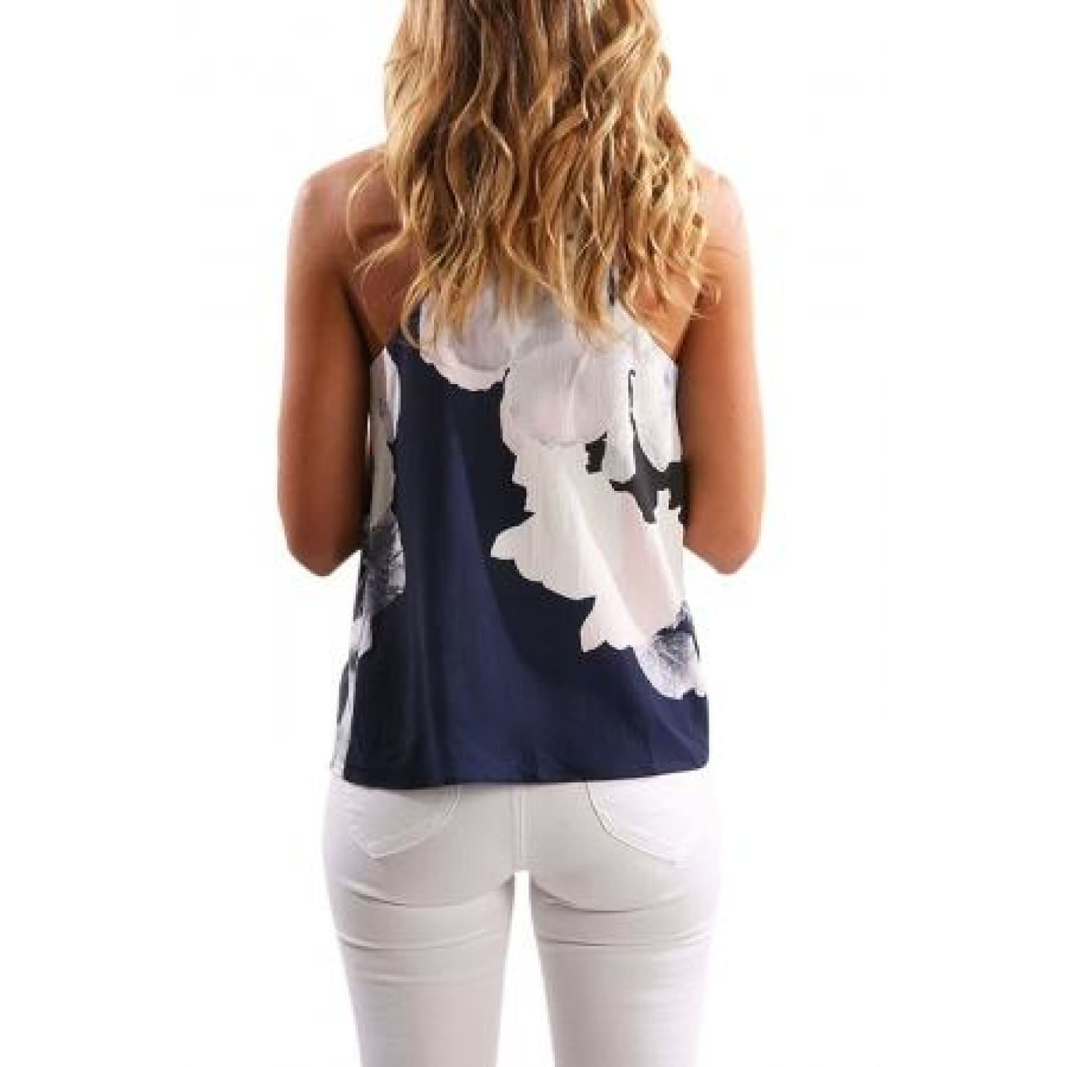 Floral Print Tank Top - Blue 4/6 - Best YOU by HTS