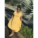 Golden Yellow Casual Swing Dress - Best YOU by HTS