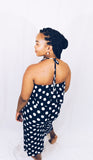 Navy Halter Polka Dot Jumpsuit SMALL - Best YOU by HTS