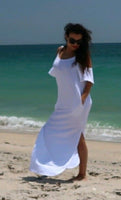 White Sassy Open Shoulder Maxi Dress - Best YOU by HTS