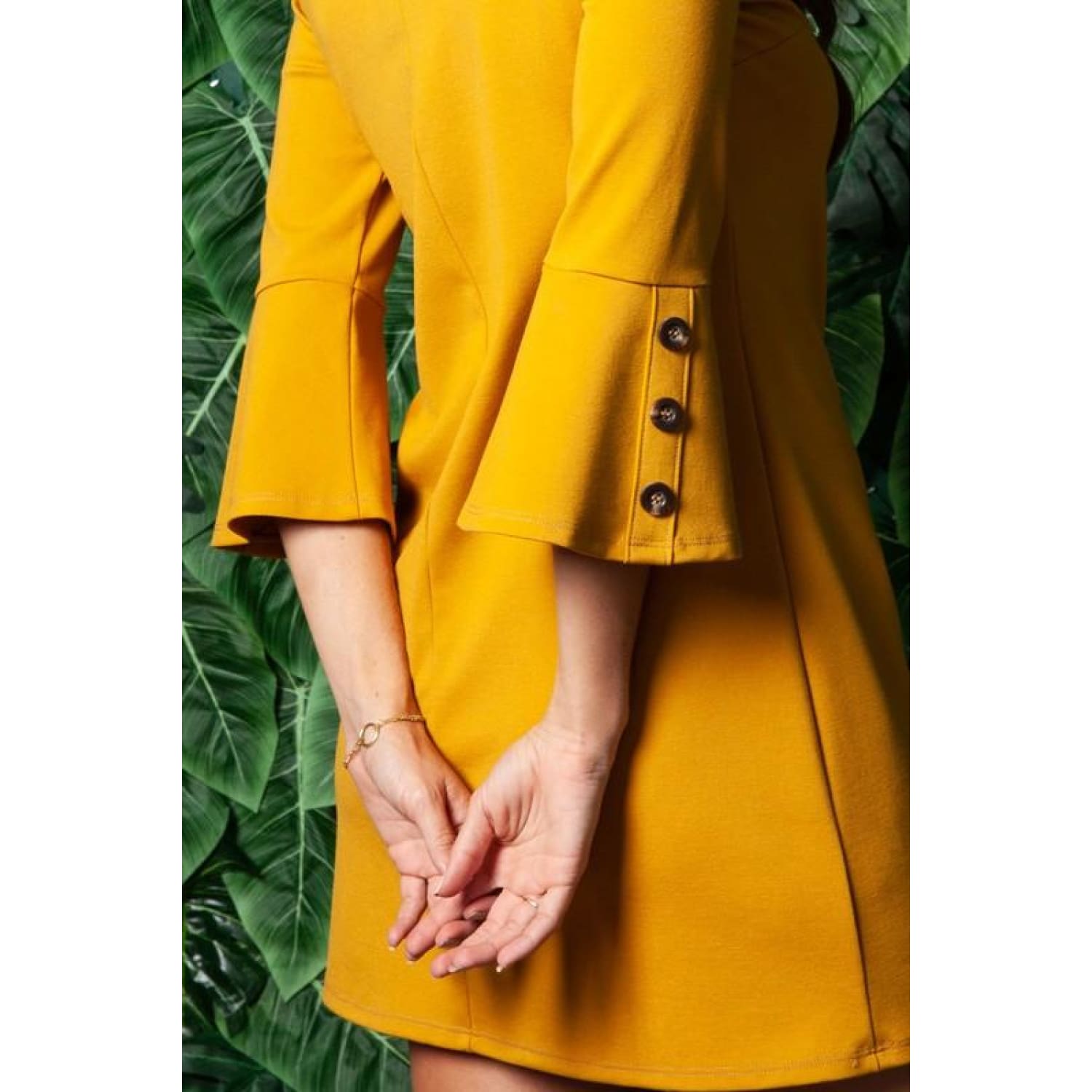 Mustard Bell Shift Dress - Best YOU by HTS