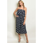 Navy Halter Polka Dot Jumpsuit SMALL - Best YOU by HTS