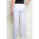 Off White Button Up Pants Plus - Best YOU by HTS