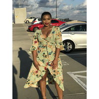 Olive Cream Wrap Dress - Best YOU by HTS