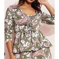 Olive Peplum Jacket Top - Best YOU by HTS