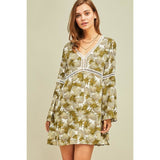 Pineapple Print Dress - DRESSES