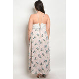 Pink Floral Lace Plus Maxi Dress - Best YOU by HTS