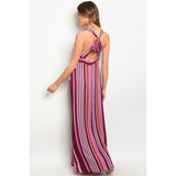 Plum and Lavender Maxi Dress - DRESSES