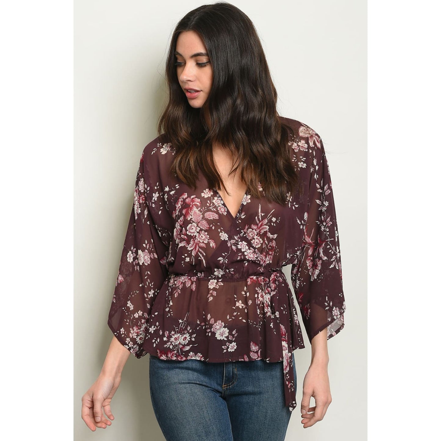 Plum Floral Top - Best YOU by HTS