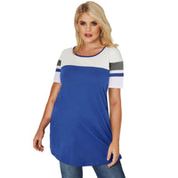 Plus Size Varsity Top - Blue - Best YOU by HTS
